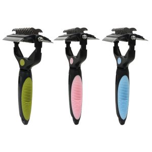 pet grooming brush, 3-in-1 pet brush, pet brush color options, dog grooming tools, cat deshedding comb, multi-color pet supplies